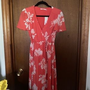 Mi Ami High-Low Floral Wrap Dress